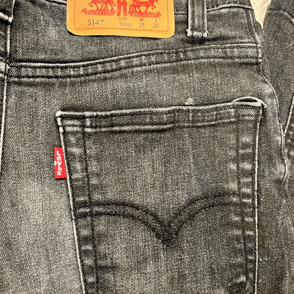 Levi's Black Boys Straight Jeans - Picture 8 of 9